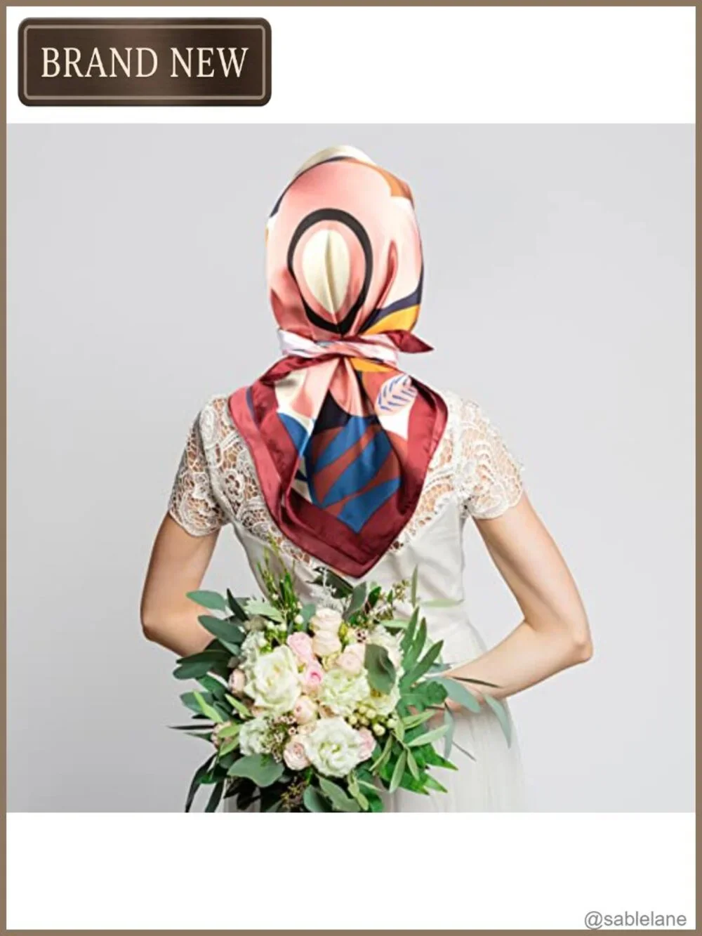 Silk-Like Square Scarf - Women's Fashion Wrap for Hair, Neck, and Head